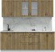 Миниатюра изображения товара Кухонный гарнитур Интерлиния Мила Крафт 2.2Б (дуб вотан/дуб вотан/серый каспий)