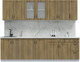 Миниатюра изображения товара Кухонный гарнитур Интерлиния Мила Крафт 2.7 (дуб вотан/дуб вотан/серый каспий)