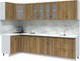 Миниатюра изображения товара Кухонный гарнитур Интерлиния Мила Крафт 1.2x3.1 (дуб вотан/дуб вотан/серый каспий)