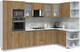 Миниатюра изображения товара Кухонный гарнитур Интерлиния Мила Крафт 1.68x3.2 правая (дуб вотан/дуб вотан/серый каспий)