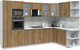 Миниатюра изображения товара Кухонный гарнитур Интерлиния Мила Крафт 1.88x3.2 правая (дуб вотан/дуб вотан/серый каспий)