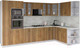 Миниатюра изображения товара Кухонный гарнитур Интерлиния Мила Крафт 1.88x3.4 правая (дуб вотан/дуб вотан/серый каспий)