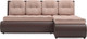 Миниатюра изображения товара Диван угловой Mebel-Ars Кормак (кордрой бежевый/экокожа шоколад)