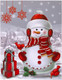 Миниатюра изображения товара Набор наклеек на окно Золотая сказка Снеговик с подарками / 591922
