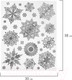 Миниатюра изображения товара Набор наклеек на окно Золотая сказка Снежинки / 591928 (серебристый)