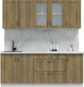 Миниатюра изображения товара Кухонный гарнитур Интерлиния Мила Крафт 2.0Б (дуб вотан/дуб вотан/серый каспий)