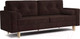 Миниатюра изображения товара Диван Mebel-Ars Белфаст (велюр шоколадный НВ-178/26)