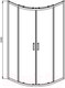 Миниатюра изображения товара Душевой уголок Aquatek 90x90 / AQ ARI RO 09020CH (хром/прозрачное стекло)