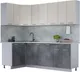 Миниатюра изображения товара Кухонный гарнитур Interline Мила Лайт 1.2x2.3 (персидский жемчуг/бетон портленд/серый каспий)