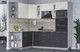 Миниатюра изображения товара Кухонный гарнитур Интерлиния Мила 1.68x2.4 левая (персидский жемчуг/антрацит/травертин серый)