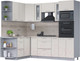 Миниатюра изображения товара Кухонный гарнитур Интерлиния Мила 1.68x2.4 левая (персидский жемчуг/персидский жемчуг/травертин серый)
