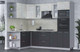 Миниатюра изображения товара Кухонный гарнитур Интерлиния Мила 1.68x2.6 левая (бетон лайт/антрацит/опал светлый)