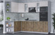 Миниатюра изображения товара Кухонный гарнитур Интерлиния Мила 1.68x2.6 левая (вудлайн кремовый/дуб веллингтон/серый каспий)