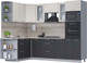 Миниатюра изображения товара Кухонный гарнитур Интерлиния Мила 1.68x2.6 левая (персидский жемчуг/антрацит/травертин серый)