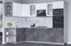 Миниатюра изображения товара Кухонный гарнитур Интерлиния Мила 1.68x2.8 левая (белый платинум/бетон портленд/белый гранит)