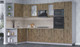 Миниатюра изображения товара Кухонный гарнитур Интерлиния Мила 1.68x3.2 левая (дуб веллингтон/дуб веллингтон/травертин серый)
