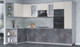 Миниатюра изображения товара Кухонный гарнитур Интерлиния Мила 1.68x3.2 левая (персидский жемчуг/бетон портленд/серый каспий)