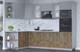 Миниатюра изображения товара Кухонный гарнитур Интерлиния Мила 1.68x2.8 левая (серебро/дуб веллингтон/белый гранит)
