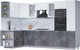 Миниатюра изображения товара Кухонный гарнитур Интерлиния Мила 1.68x3.2 левая (белый платинум/бетон портленд/белый гранит)