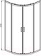 Миниатюра изображения товара Душевой уголок Aquatek 80x80 / AQ ARI RO 08020CH (хром/прозрачное стекло)
