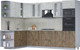 Миниатюра изображения товара Кухонный гарнитур Интерлиния Мила 1.88x3.0 левая (бетон лайт/дуб веллингтон/опал светлый)