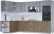 Миниатюра изображения товара Кухонный гарнитур Интерлиния Мила 1.88x3.0 левая (серебро/дуб веллингтон/белый гранит)