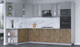 Миниатюра изображения товара Кухонный гарнитур Интерлиния Мила 1.88x3.0 левая (серебро/дуб веллингтон/белый гранит)
