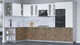 Миниатюра изображения товара Кухонный гарнитур Интерлиния Мила 1.88x3.4 левая (белый платинум/дуб веллингтон/белый гранит)