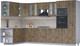 Миниатюра изображения товара Кухонный гарнитур Интерлиния Мила 1.88x3.4 левая (дуб веллингтон/дуб веллингтон/травертин серый)