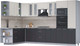 Миниатюра изображения товара Кухонный гарнитур Интерлиния Мила 1.88x3.4 левая (персидский жемчуг/антрацит/травертин серый)