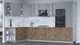 Миниатюра изображения товара Кухонный гарнитур Интерлиния Мила 1.88x3.4 левая (серебро/дуб веллингтон/белый гранит)