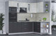 Миниатюра изображения товара Кухонный гарнитур Интерлиния Мила 1.68x2.4 правая (бетон лайт/антрацит/опал светлый)