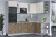 Миниатюра изображения товара Кухонный гарнитур Интерлиния Мила 1.68x2.4 правая (персидский жемчуг/дуб веллингтон/серый каспий)