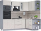 Миниатюра изображения товара Кухонный гарнитур Интерлиния Мила 1.68x2.4 правая (персидский жемчуг/персидский жемчуг/травертин серый)