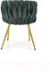 Миниатюра изображения товара Стул Halmar K517 (темно-зеленый/золото)