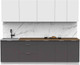 Миниатюра изображения товара Кухонный гарнитур Интермебель Микс Топ-9 2.6м (белый премиум/графит серый/дуб флагстаф темный)