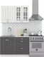 Миниатюра изображения товара Кухонный гарнитур Интермебель Бостон-1 1.2м (акация белая/акация графит/дуб флагстаф темный)