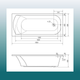Миниатюра изображения товара Ванна акриловая Ventospa Diona 180x80 (с каркасом)
