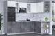 Миниатюра изображения товара Кухонный гарнитур Интерлиния Мила 1.68x2.6 правая (белый платинум/бетон портленд/белый гранит)
