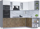 Миниатюра изображения товара Кухонный гарнитур Интерлиния Мила 1.68x2.6 правая (белый платинум/дуб веллингтон/белый гранит)