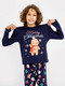 Миниатюра изображения товара Пижама детская Mark Formelle 563323 (р.116-60-54, чернильный/печеньки новогодние)