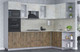 Миниатюра изображения товара Кухонный гарнитур Интерлиния Мила 1.68x2.8 правая (бетон лайт/дуб веллингтон/опал светлый)