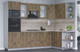 Миниатюра изображения товара Кухонный гарнитур Интерлиния Мила 1.68x2.8 правая (дуб веллингтон/дуб веллингтон/травертин серый)