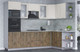 Миниатюра изображения товара Кухонный гарнитур Интерлиния Мила 1.68x2.8 правая (персидский жемчуг/дуб веллингтон/серый каспий)