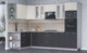 Миниатюра изображения товара Кухонный гарнитур Интерлиния Мила 1.68x3.0 правая (персидский жемчуг/антрацит/травертин серый)