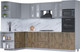 Миниатюра изображения товара Кухонный гарнитур Интерлиния Мила 1.68x3.0 правая (серебро/дуб веллингтон/белый гранит)