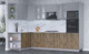 Миниатюра изображения товара Кухонный гарнитур Интерлиния Мила 1.68x3.0 правая (серебро/дуб веллингтон/белый гранит)