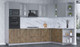 Миниатюра изображения товара Кухонный гарнитур Интерлиния Мила 1.88x3.0 правая (серебро/дуб веллингтон/белый гранит)