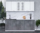 Миниатюра изображения товара Кухонный гарнитур Интерлиния Мила 21 (белый платинум/бетон портленд/белый гранит)