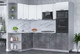 Миниатюра изображения товара Кухонный гарнитур Интерлиния Мила Лайт 1.68x2.4 левая (белый платинум/бетон портленд/белый гранит)